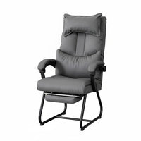 Ergonomic Design Sled Base Armchair Fixed curved-Shaped Frame Office Furniture Thickly Padded managerial Seat High spine assistance for managerials, Students, Big and Tall People, Study Room, Reception Area