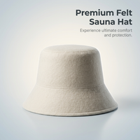 Steam Room Accessories Sauna Hat, Heat Resistant Wool Sauna Cap, Steam Room Essential Sauna Hat, Wool Sauna Hat Maintains Shape
