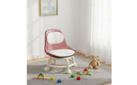 Transparent Rolling Stool with Backrest Stable Load-Bearing Acrylic Low Stool on Wheels Wheeled Low Floor Chair for Living Room
