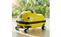 Hard-Shell Sit-on Suitcase Glossy Car Suitcase Fun Sit-on Luggage Smooth-Rolling for Travel, Airport