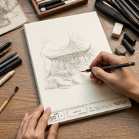 2026 Anhui Joint Examination 8K Sketch Paper for Art Students, Thickened, 1:1 Simulation
