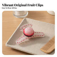 Fastener Sweet Design Jaw Grip Fastener Fruit Hair Grip Contrast Color No-Damage for Teenagers, Everyday Wear