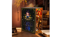 DIY Shelf Vignette Kit Wizard-Themed Miniature House Set Handcrafted Desktop Model with Shelves for Hobbyists, Desk
