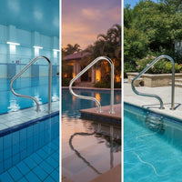 Stainless Steel Pool Handrail Rustproof Swimming Pool Handrail Sturdy Easy Installation for Elderly