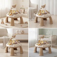 Baby Activity Table with Piano Double-Sided Crab Activity Table Toy Musical Interactive for Babies, Playroom, Nursery