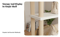 Space-Saving Design Tiered Corner Shelf Versatile Use Unrestrictedstanding Multi-Tier Rack Stable Construction Bookshelf Easy Assembly for Apartment Dwellers, Homeowners, Office Workers, Narrow Spaces, Small Areas, Study Room, Bedroom