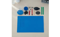 Watch Repair Kit Organized Watch Cleaning Kit Silicone Work Mat with Compartments Easy to Clean Repair Mat with Compartments