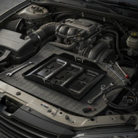 Black Battery Base Plate Coated Battery Tray Sturdy Sturdy for Car Enthusiasts, Mechanics, Engine Bay, Automotive Repair