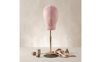 Mannequin Head with Stand Adjustable Head Form with Stand textileCovered for Boutique Owners, Milliners, Window Displays, Studios
