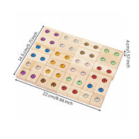 Wooden Gemstone Blocks Wood Acrylic Gem Blocks Smooth Edges Educational Toy for Kids, Preschoolers, Kindergarten