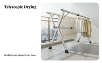 Foldable X-Shaped Frame Drying Area Saving Laundry Stand Portable Garment Airer for Apartment Dwellers, Home Users, Balcony, Indoors, Dorm Room