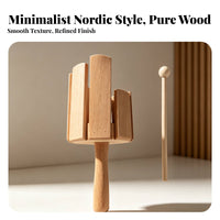 Slotted Wooden Percussion Instrument Musical Equipment Wood Block Includes Paper Box Package