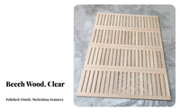 Wooden Slat Frame floor-level setup Compatible Horizontal Wood Slat Set Eliminates Box foundation Slatted Support for Renters, Parents, Guest Room, Dormitory, Daybed