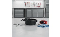 Oil Drain Pan Thickened Design Waste Oil Collection Basin Large Capacity Low Profile Fluid Receptacle Pan for Mechanics, Auto Repair Shop