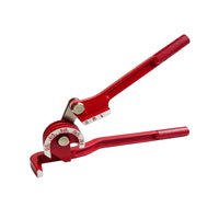 Angle Scale Copper Tube Bender Knurled Grip Bending Tool Red Metal
