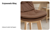 Modern Design rotating Counter Stool with Backrest Built-in Footrest High Chair Padded Seat Seating Furniture Ergonomic for Cafe Owners, Homeowners, Renters, Reception Area, Bistro, Kitchen, Dining Room