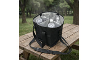 Structured Insulated Bottle Carrier Bag Front Pocket Divided Bottle Carrier Bag