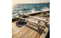 Electric Air Signal Stainless Steel Air Signal with Compressor Polished Silver