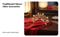 Chinese Traditional Headpiece Festive Chinese Traditional Hair Crown Chinese Traditional Hair Crown All-Match Tang Design Tiara