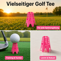 500-Pack Golf Tees, Durable PE Golf Tees, Low Resistance White Golf Tees, Patented for Golfers