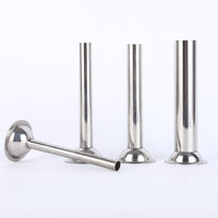 4 Pieces Stainless Steel Sausage Stuffing Tube Metal Sausage Stuffer Tube Polished Hardware Heavy-Duty for Butchers, Home Cooks, Diyers, Meat Processing, Kitchen