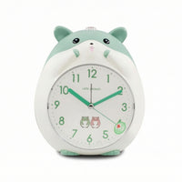 Cute Animal Alarm Clock Cartoon Bedside Alarm Clock Non-Ticking Silent for Children, Toddlers, Students, Nightstand, Bedroom, Desk