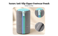 Cylindrical Two-Sided Sided Shoe Organizer Collapsible Divided Shoe Bag Travel-Friendly for Closet