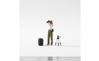 Hand-Painted Photographer Figure Finely Detailed Female Photographer Figurine Diorama Accessory for Collectors