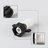 Pump Outlet Connector Hand-Tightened Elbow Adapter with Wing Tabs Hose Barb Adapter Hexagonal for DIYers, Plumbing Repair