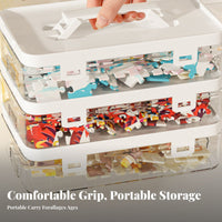 Transparent Sorting Case with Compartments Multi-Functional for Craft Room, Kids