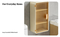 Wall-Mounted Storage Box Waterproof Bathroom Organizer Modern Design for Renters