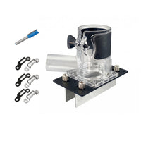 Dust Collection Router Jig Metal Guide Plates Slotting Router Jig Knurled Knobs Carpentry Tool