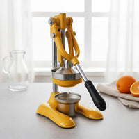 Manual Orange Juicer Easy to Use Stainless Steel Fruit Press Maximum Juice Yield Hand Crank Juicer for Commercial Users, Restaurant, Cafe