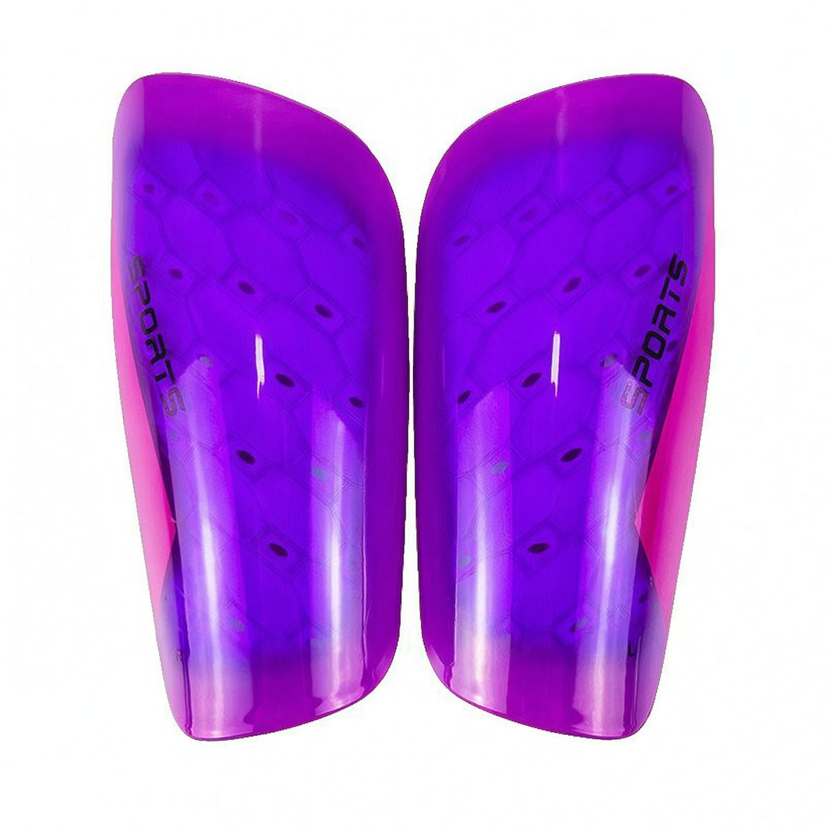 Translucent Shell Soccer Shin Guards Textured Inside Football Shin Guards Left and Right Marked Sports Protection Contoured