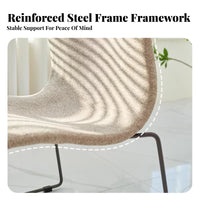 Nordic Design Upholstered Sled Base Chair Stackable Design Household Furniture Minimalist Look Ergonomic Backrest for Homeowners, Interior Decorators, Renters, Dining Room, Kitchen, Home Office, Bedroom