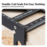 High Precision Woodworking Triangle Ruler Multifunctional Aluminum Alloy Speed Square Long-Lasting for Engineers, DIY Enthusiasts