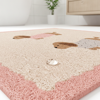Non-Slip PVC Looped Coil Shower Mat for Bathroom Drainage, Easy Clean