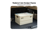 Car Trunk Organizer Box Space Saving Stackable Car Trunk Organizer Versatile Foldable Storage Box with Lid for Campers, Homeowners, Travel, Garage