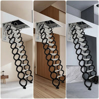 Retractable Attic Ladder Space-Saving Attic Ladder with Anti-Slip Steps Heavy-Duty Foldable Loft Steps for Homeowners, Mezzanine