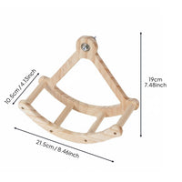 Parrot Running Wheel Glue Construction Wooden Bird Exercise Wheel Easy Installation Bird Cage Climbing Toy for Parakeets