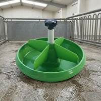 Piglet Feed Trough Hanging Round Piglet Feeder Baby Pig Feeder Divided Plastic for Piglets, Farrowing Crates, Farms