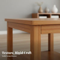 two-level Design dual-level Square Table Modern Look 2-Tier Square Side Table minimalist design Household Furniture Space-Saving for Apartment Dwellers, Homeowners, Interior Decorators, Living Room, Small Spaces, Bedroom, Entryway