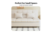 Space-Saving Armless Pull-out Sofabed Multi-Functional Sleeper Sofa High-Density Foam Living Room Furniture Integrated Storage for Small Apartment Dwellers, Students, Homeowners, Home Office