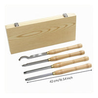 4-Piece Woodturning Set Hook-Shaped Cutting tool Wood Lathe Turning Tools Carving Tool Set for DIY Woodworkers