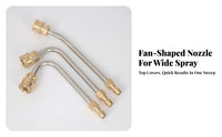 3 Pieces 1/4 Quick-Connect Pressure Washer Extension Rod Kit Cylindrical Body Curved Spray Wand for Appliance Washing