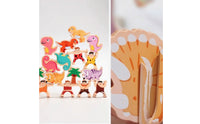 Dinosaur Stacking Toy Educational Wooden Stacking Toy Learning Wooden Balance Toys for Young Children, Preschoolers, Playroom, Kindergarten, Nursery