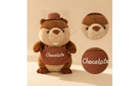 Stuffed Toy with Apron Cuddly Stuffed Figure with Hat Doll Embroidered Ornament Freestanding for Children, Playroom, Nursery