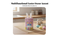 Decorative Candy Jar Cute Design Hare Ear Candy Container Versatile Use Cylindrical Bunny Gift Tin for Party Hosts, Home Stylists, Parties, Kitchen