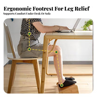 Angled Foot rest sturdy Wood Footrest Slanted Surface for Study Room, Adults
