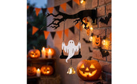 Welcome Sign with Bell Halloween Wall Hanging Welcome Sign Spooky for Homeowners